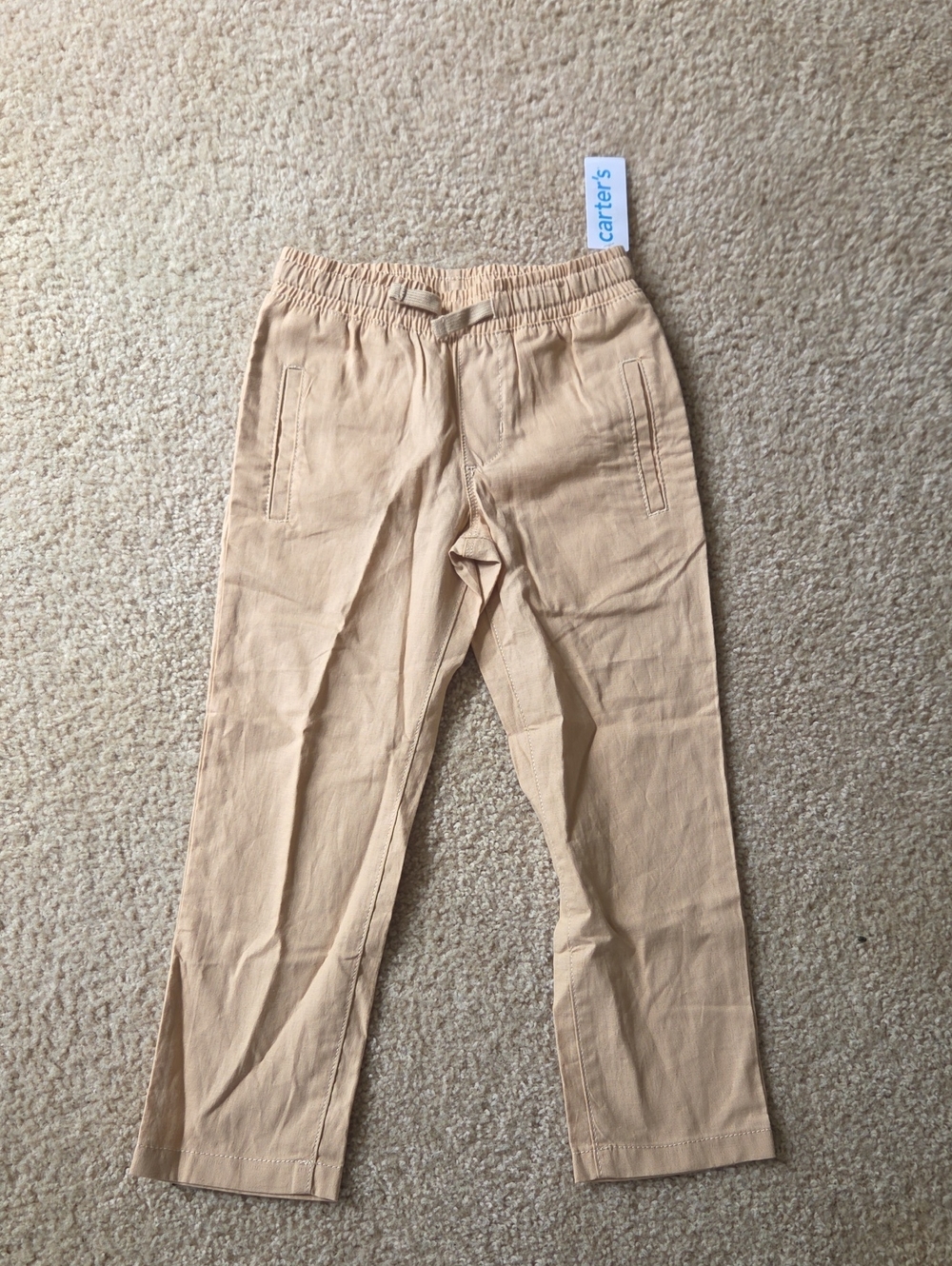 Carter's Boys Beige/Tan Stretch Waist Pants NWT